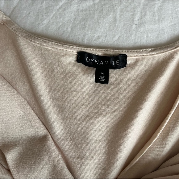 LONG SLEEVE CREAM CROP TOP - Picture 3 of 3